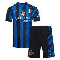 Fotbalové Dres Inter Milan Alessandro Bastoni #95 Dětské Domácí 2024-25 Krátký Rukáv (+ trenýrky)